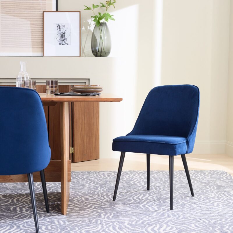 Lucille Upholstered Dining Chair with Metal Legs
