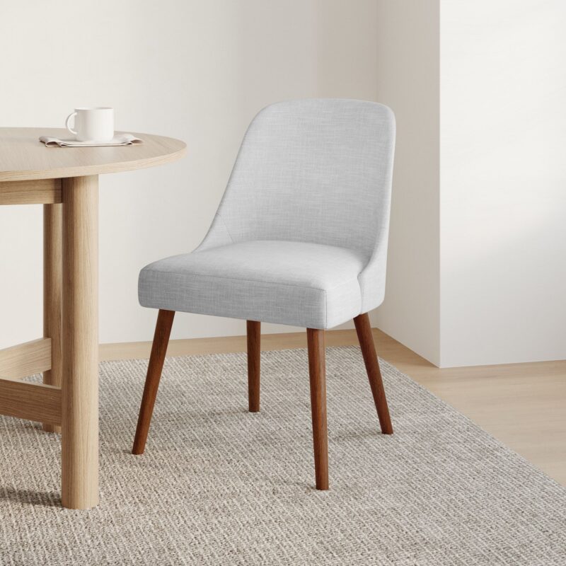 Lucille Upholstered Dining Chair with Wood Legs