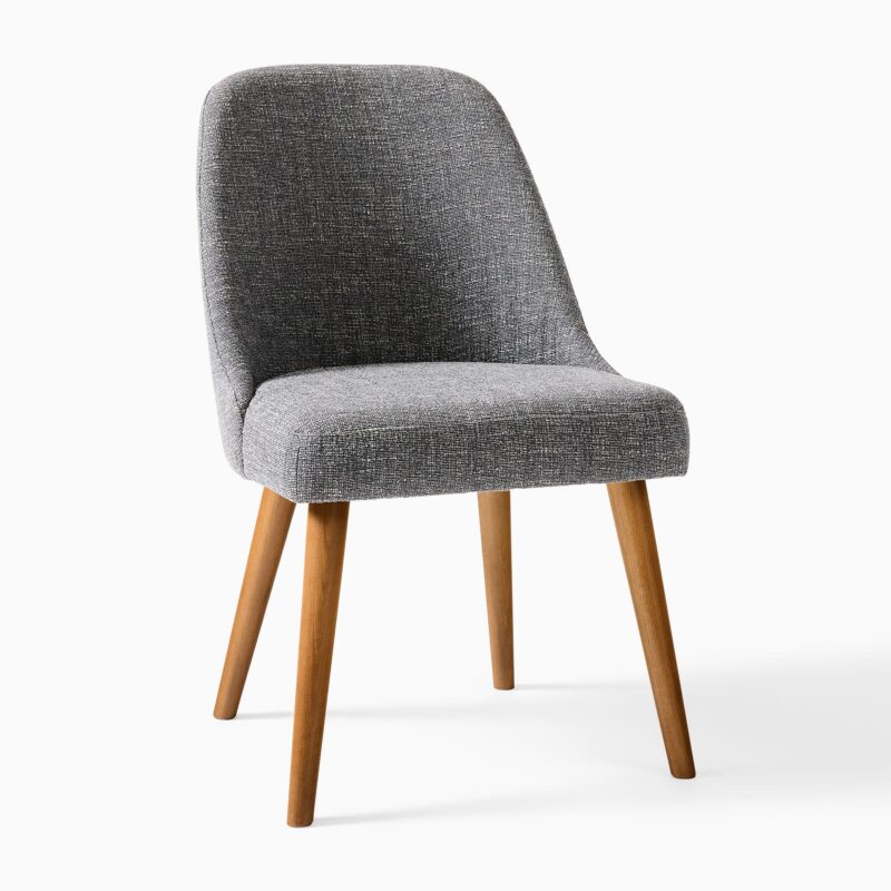 Lucille Upholstered Dining Chair with Wood Legs