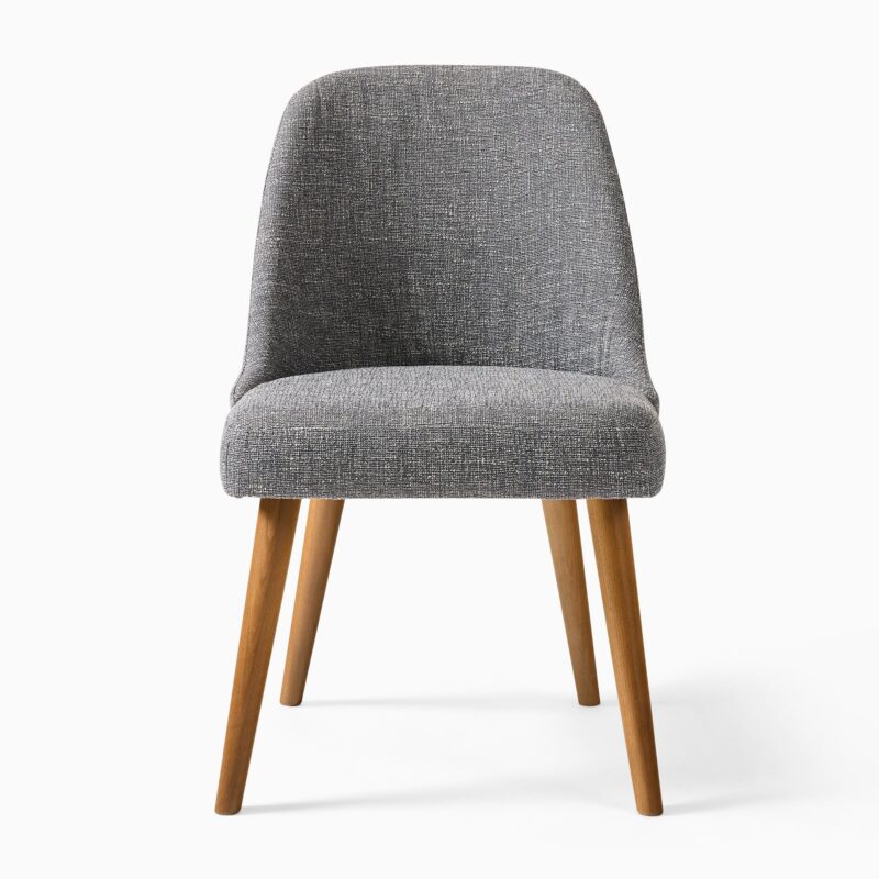 Lucille Upholstered Dining Chair with Wood Legs