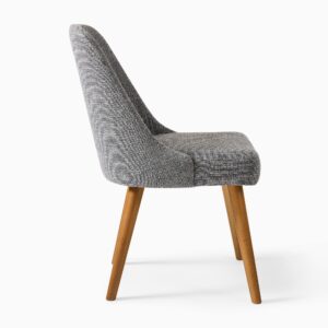 Lucille Upholstered Dining Chair with Wood Legs