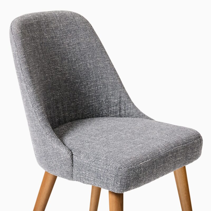 Lucille Upholstered Dining Chair with Wood Legs