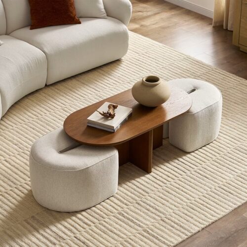 luna-oval-coffee-table-with-upholstered-ottomans-1 Luna Oval Coffee Table with Upholstered Ottomans