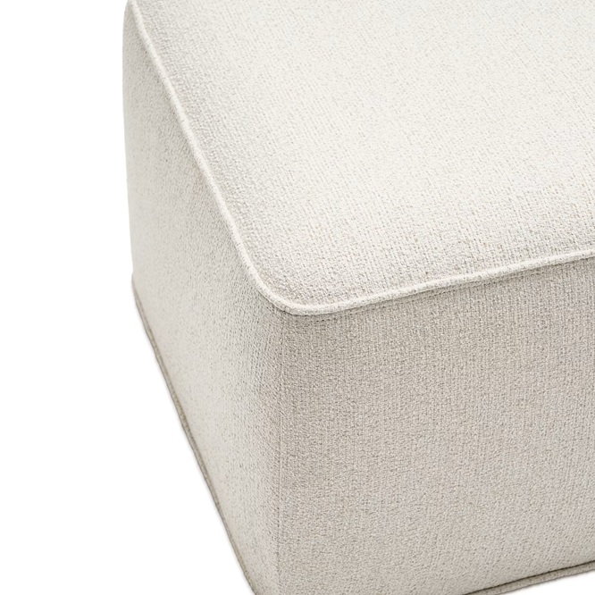 Luna Side Table with Upholstered Ottoman