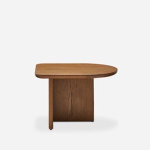 Luna Side Table with Upholstered Ottoman