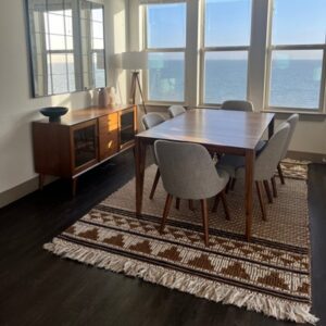 Lucille Upholstered Dining Chair with Wood Legs