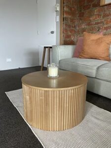 Sylo Drum Coffee Table - White