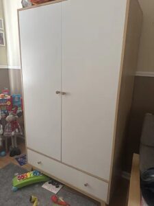 Naomi Wardrobe - White/Natural