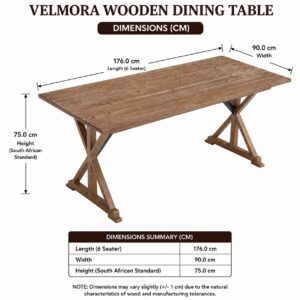 Velmora Wooden Dining Table
