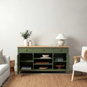 Archie Sideboard - Olive Green/Natural