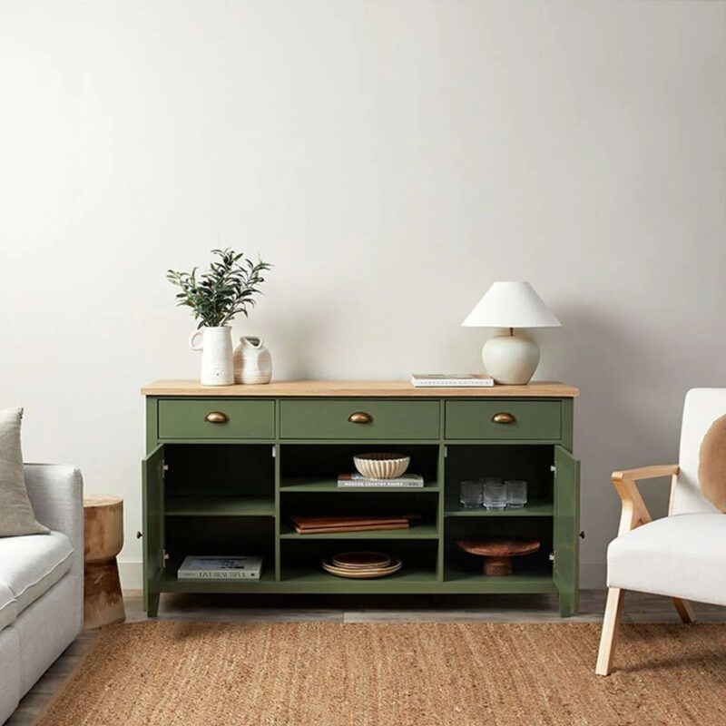 Archie Sideboard - Olive Green/Natural