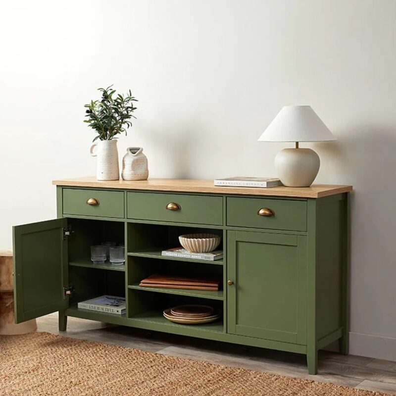 Archie Sideboard - Olive Green/Natural