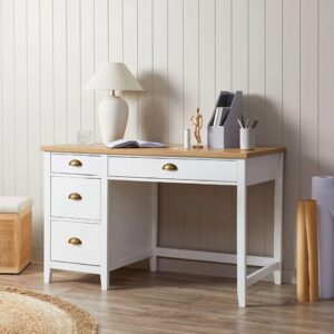 Archie Desk - White/Natural