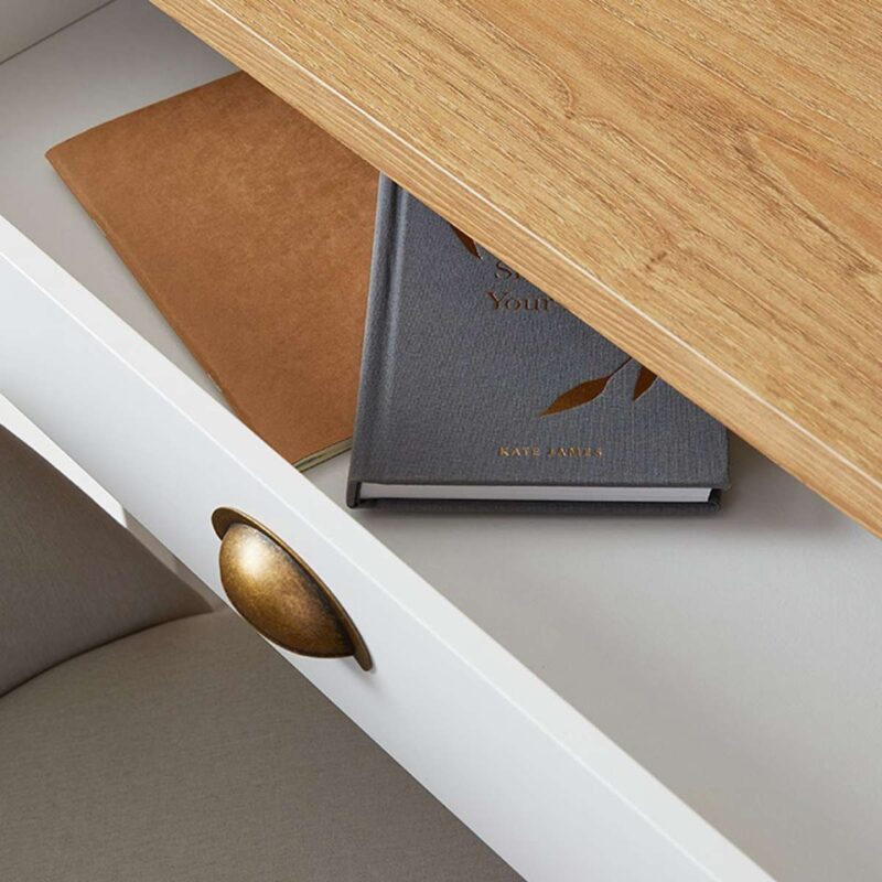 Archie Desk - White/Natural
