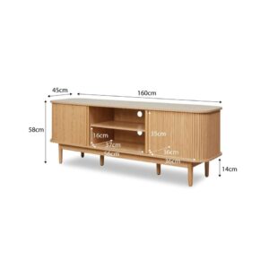 Avori Tv Stand with Open Shelves - Natural