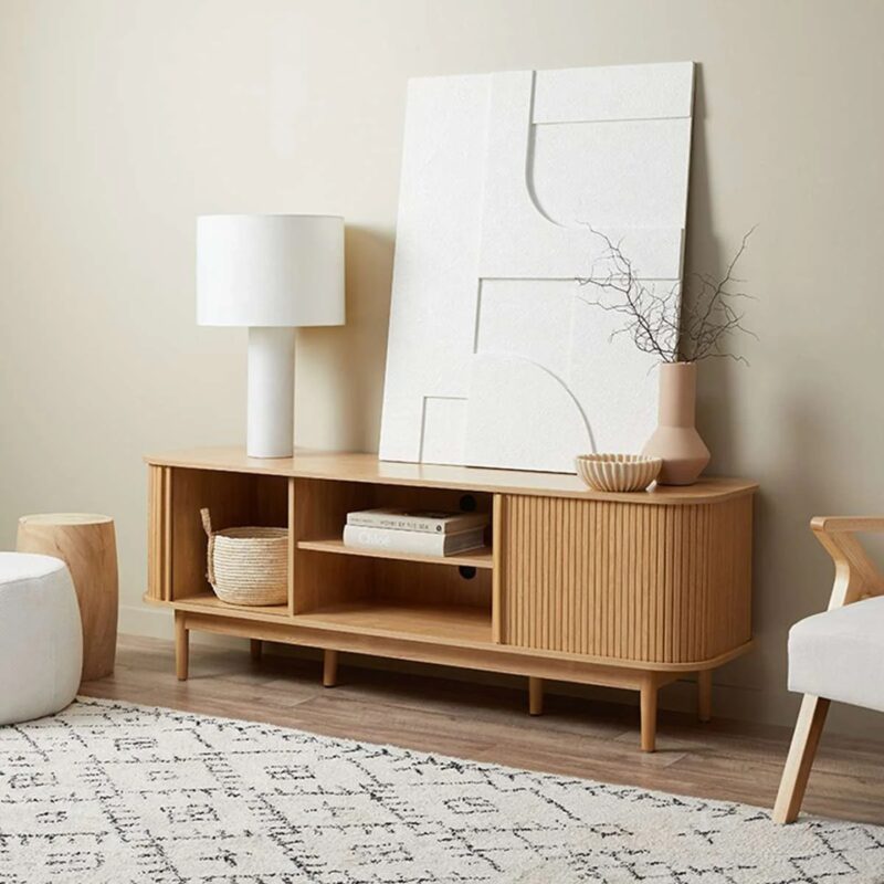 Avori Tv Stand with Open Shelves - Natural