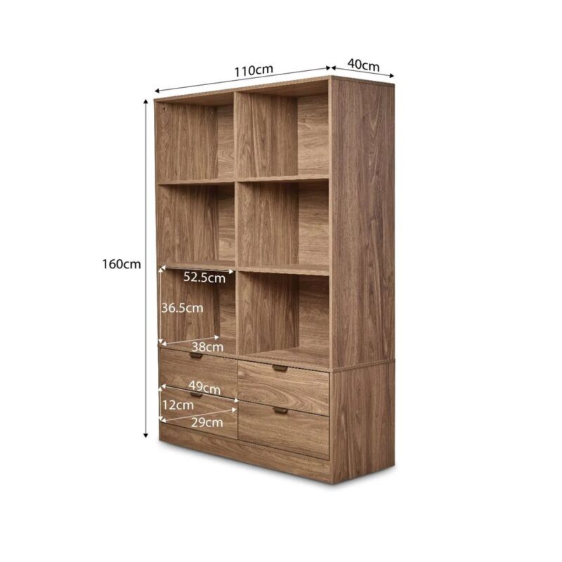 Carlo Bookcase - Pecan