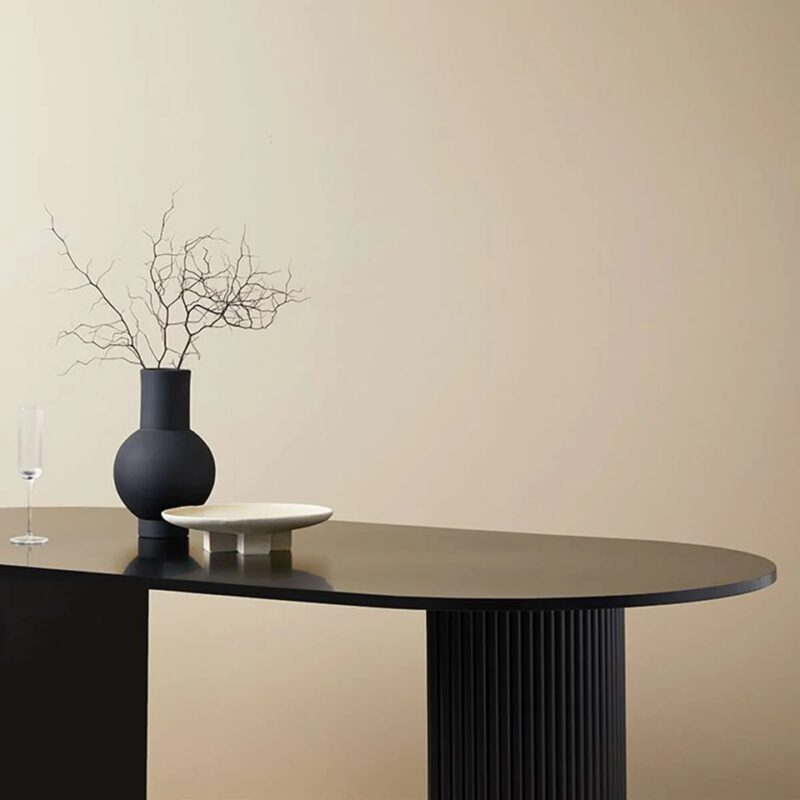 Elix 6 Seater Dining Table - Black