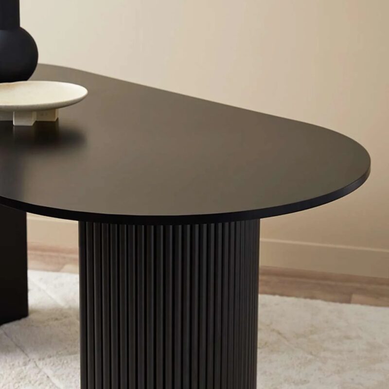 Elix 6 Seater Dining Table - Black