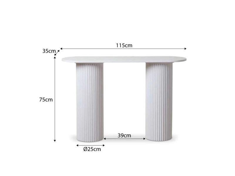 Elix Console Table - White