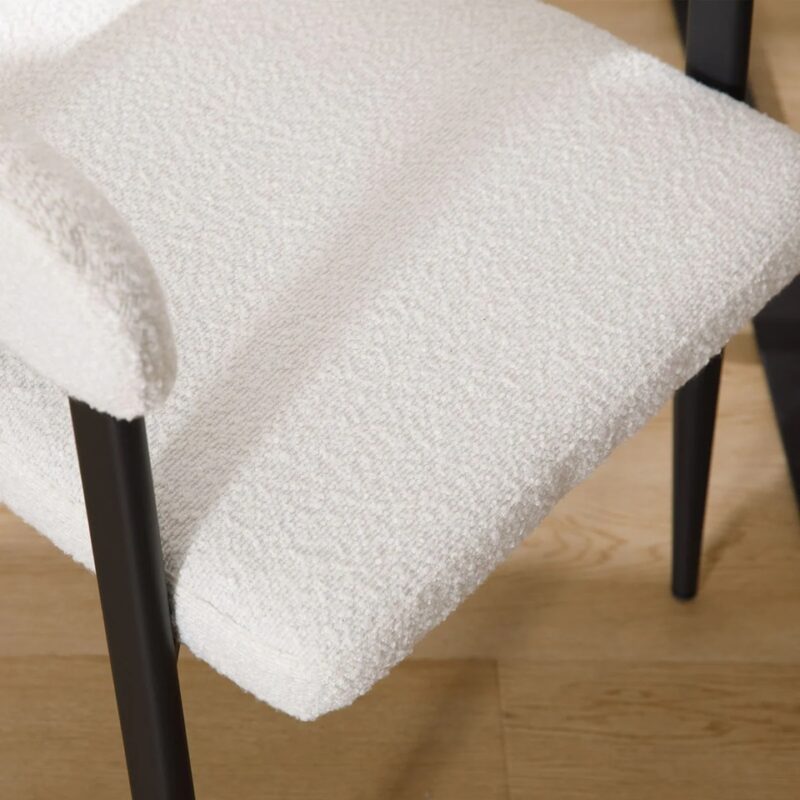 Lunara Dining Chair-Sherpa White