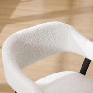 Lunara Dining Chair-Sherpa White