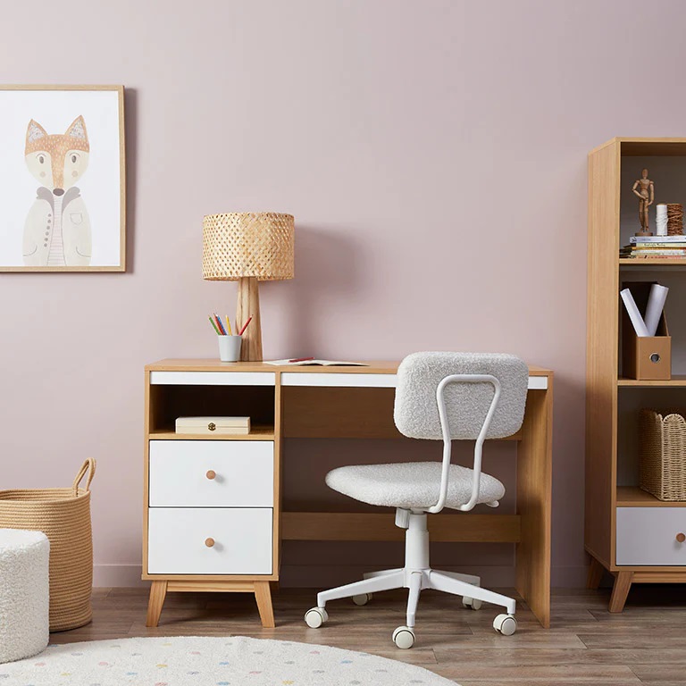 Naomi Desk - White/Natural