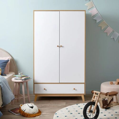 Naomi Wardrobe - White/Natural