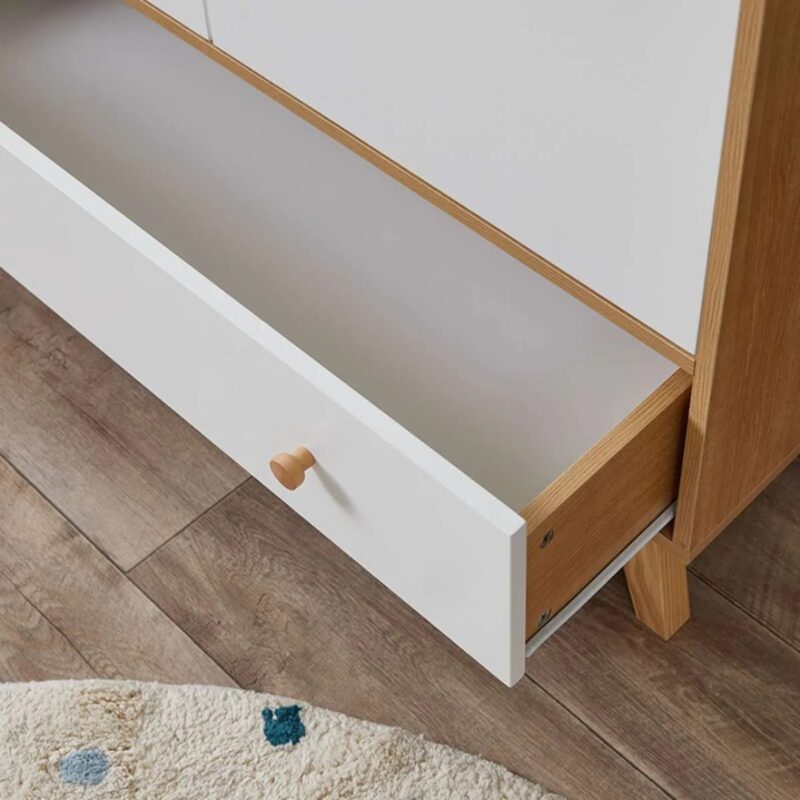 Naomi Wardrobe - White/Natural