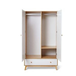 Naomi Wardrobe - White/Natural