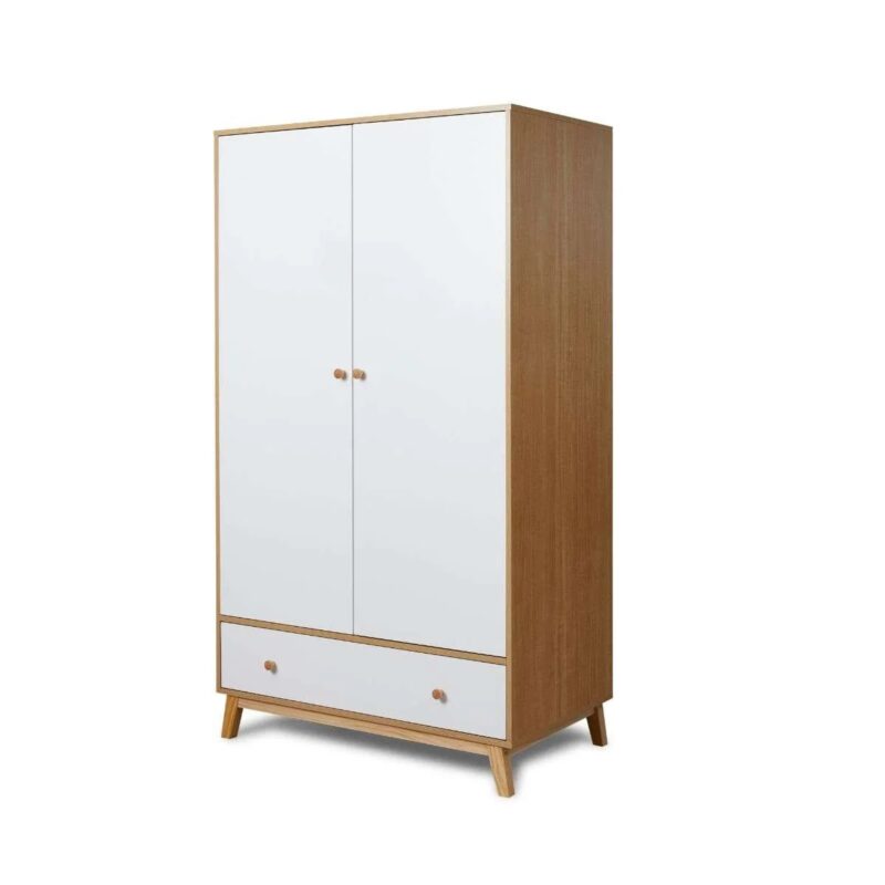Naomi Wardrobe - White/Natural