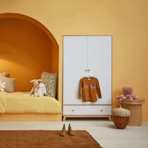 Naomi Wardrobe - White/Natural