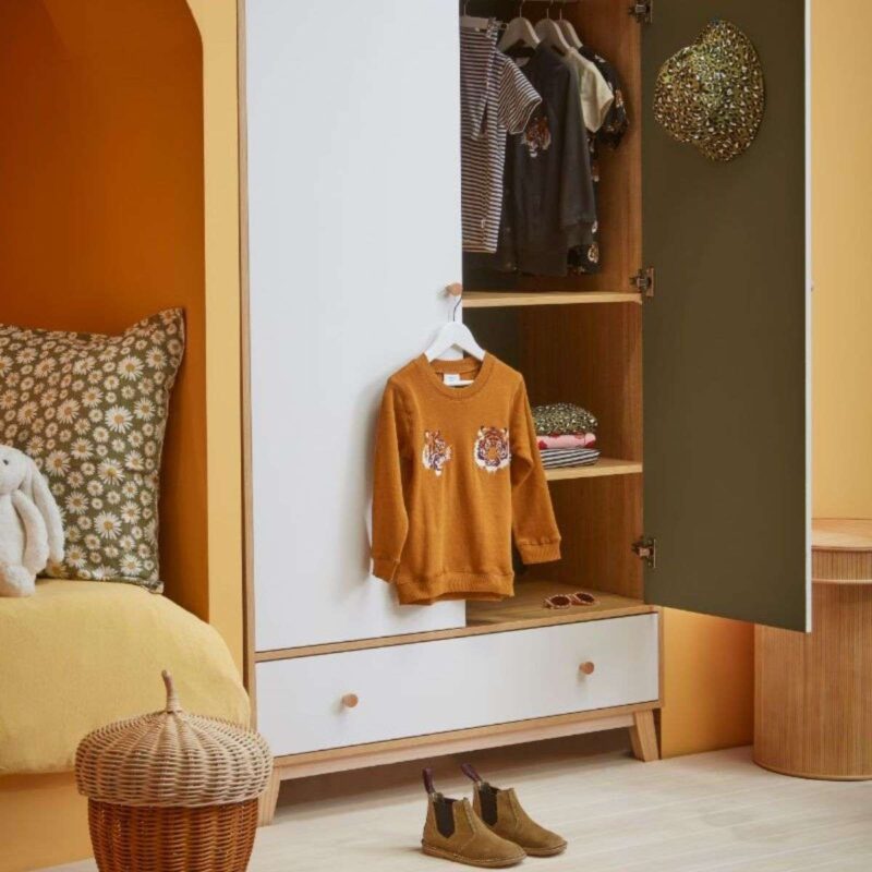 Naomi Wardrobe - White/Natural