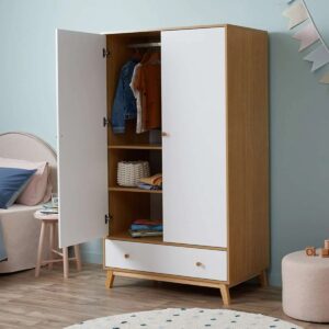 Naomi Wardrobe - White/Natural