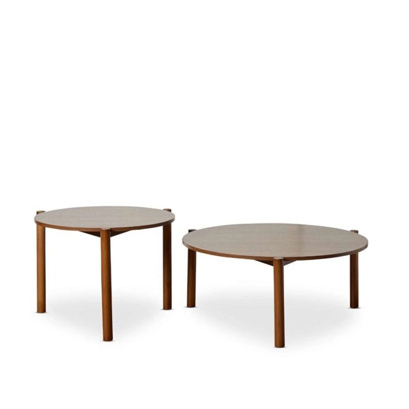 Norix Round Nesting Coffee Tables - Walnut
