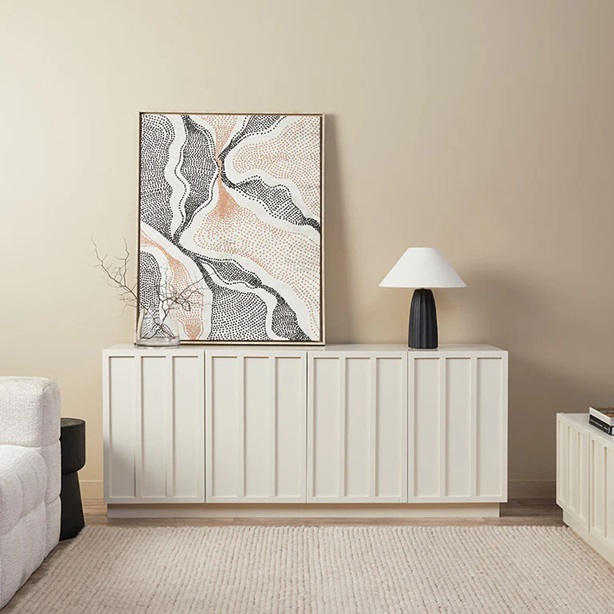 Norva Panel Sideboard - Beige