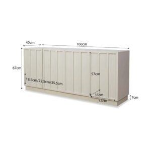 Norva Panel Sideboard - Beige