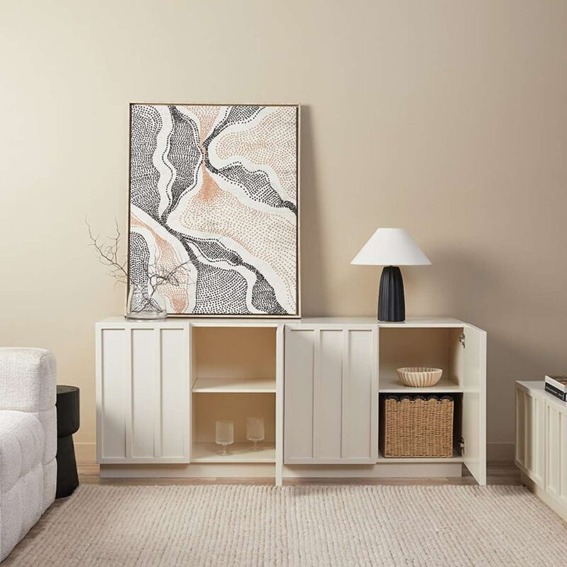 Norva Panel Sideboard - Beige