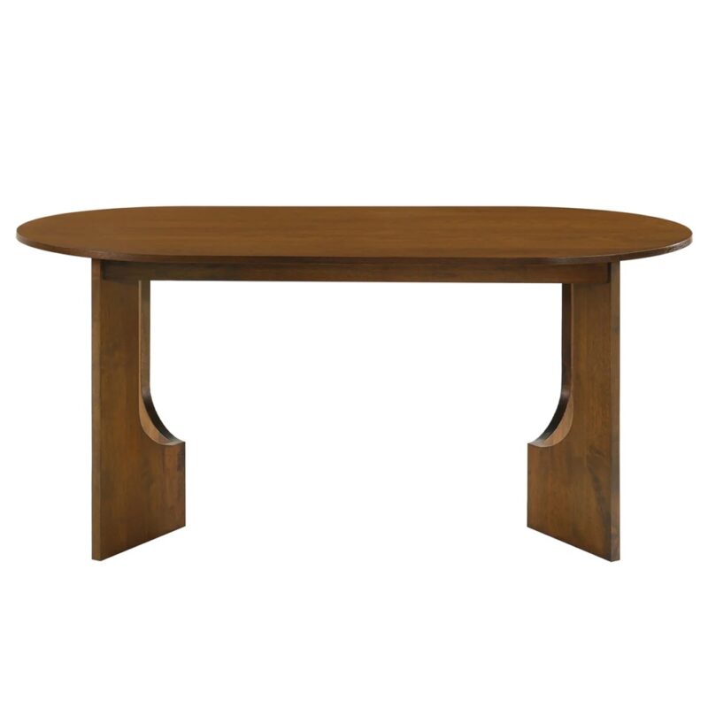 Novella Wood Walnut Oval Dining Table- 6 Seater