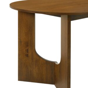 Novella Wood Walnut Oval Dining Table- 6 Seater