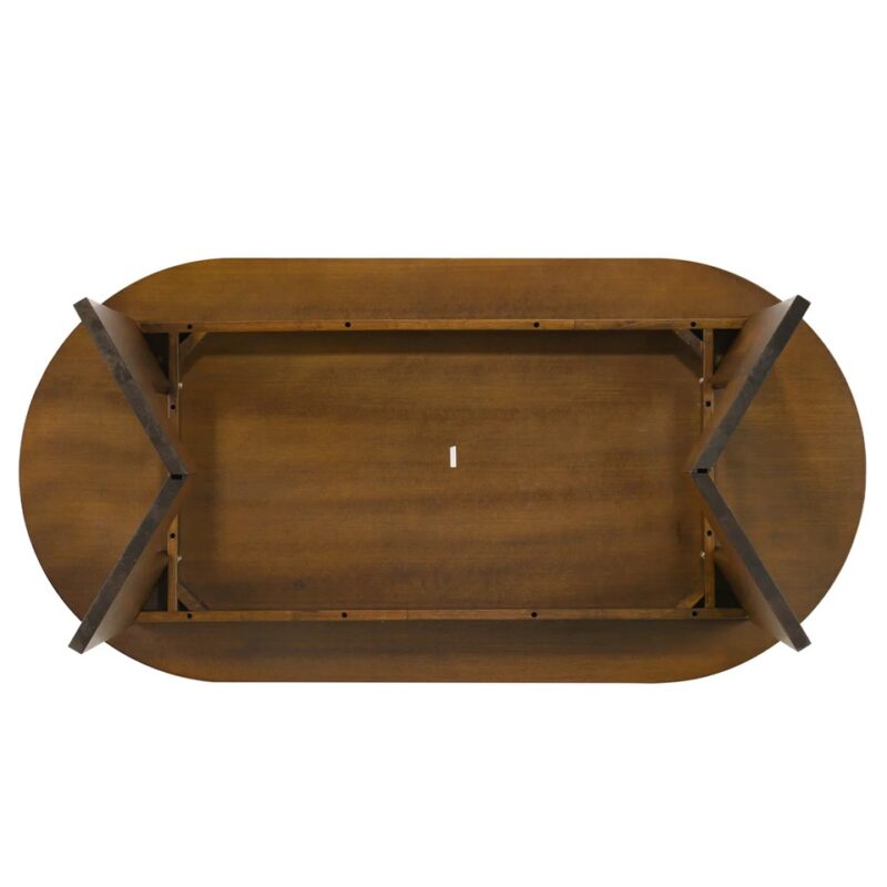 Novella Wood Walnut Oval Dining Table- 6 Seater