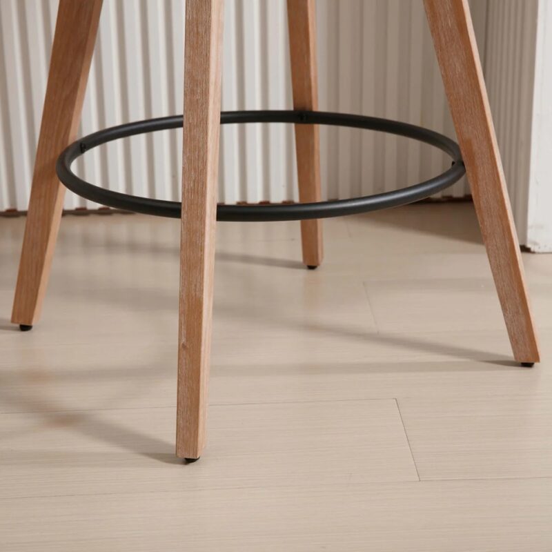 Roselle Swivel Wooden Counter Stools