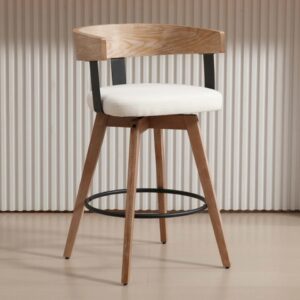 Roselle Swivel Wooden Counter Stools