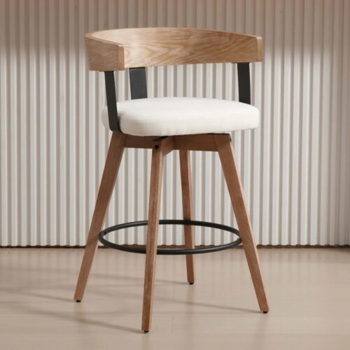 Roselle Swivel Wooden Counter Stools