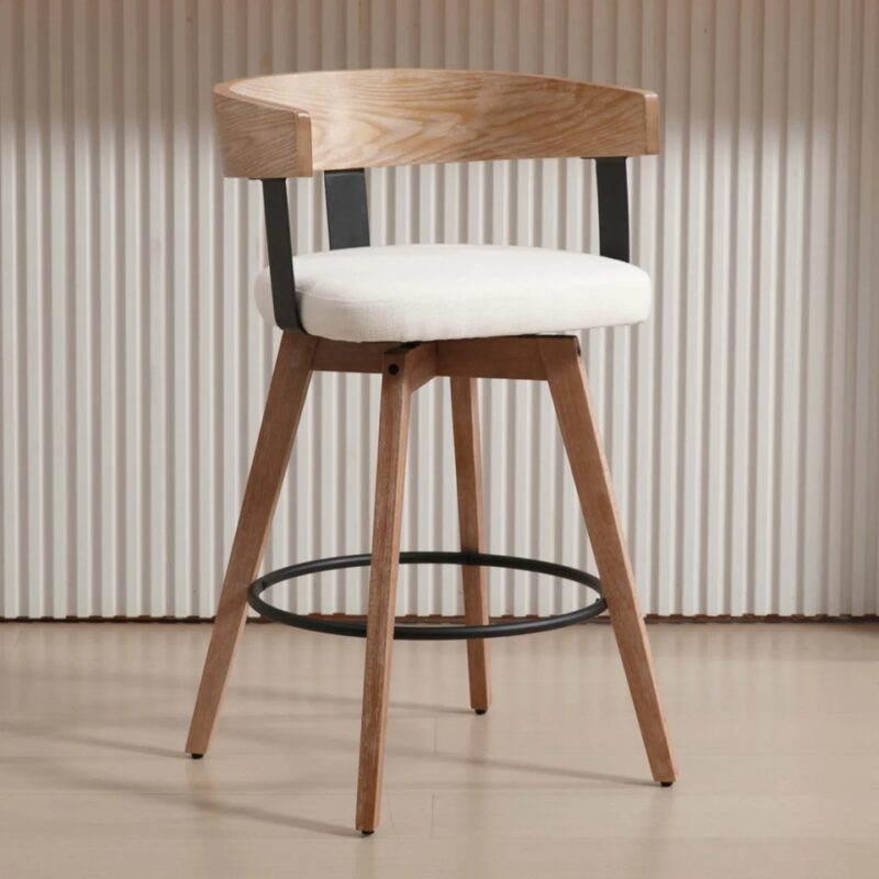 Roselle Swivel Wooden Counter Stools
