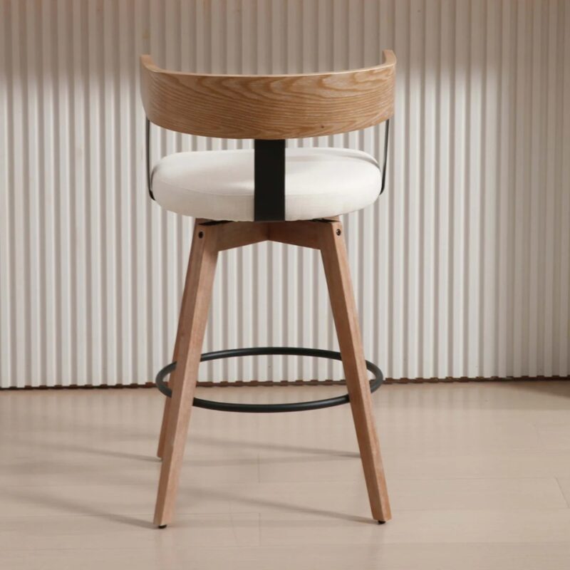 Roselle Swivel Wooden Counter Stools