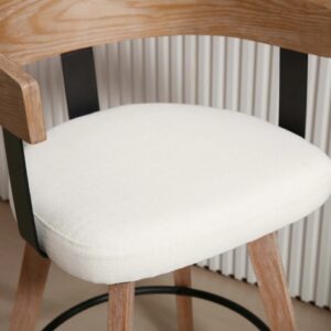 Roselle Swivel Wooden Counter Stools