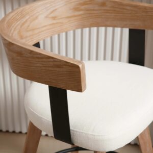 Roselle Swivel Wooden Counter Stools