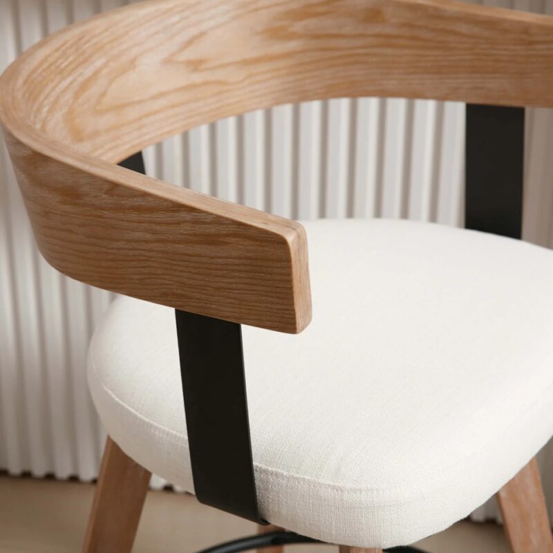 Roselle Swivel Wooden Counter Stools