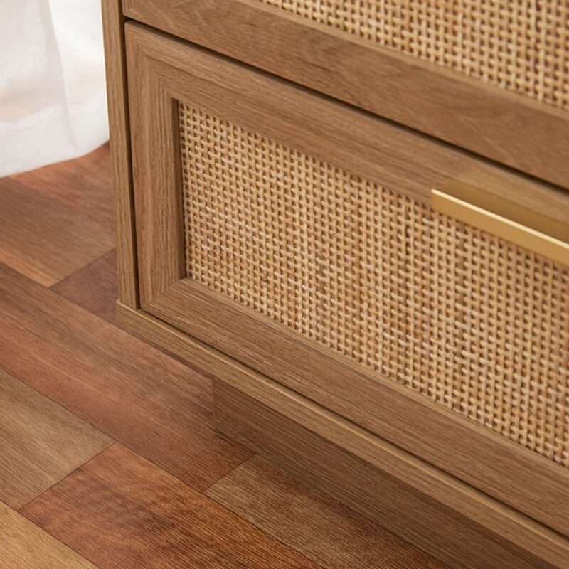 Soren Rattan Chest Of Drawer - Walnut